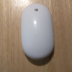 Apple White Wireless Mouse with Iconic Apple Logo